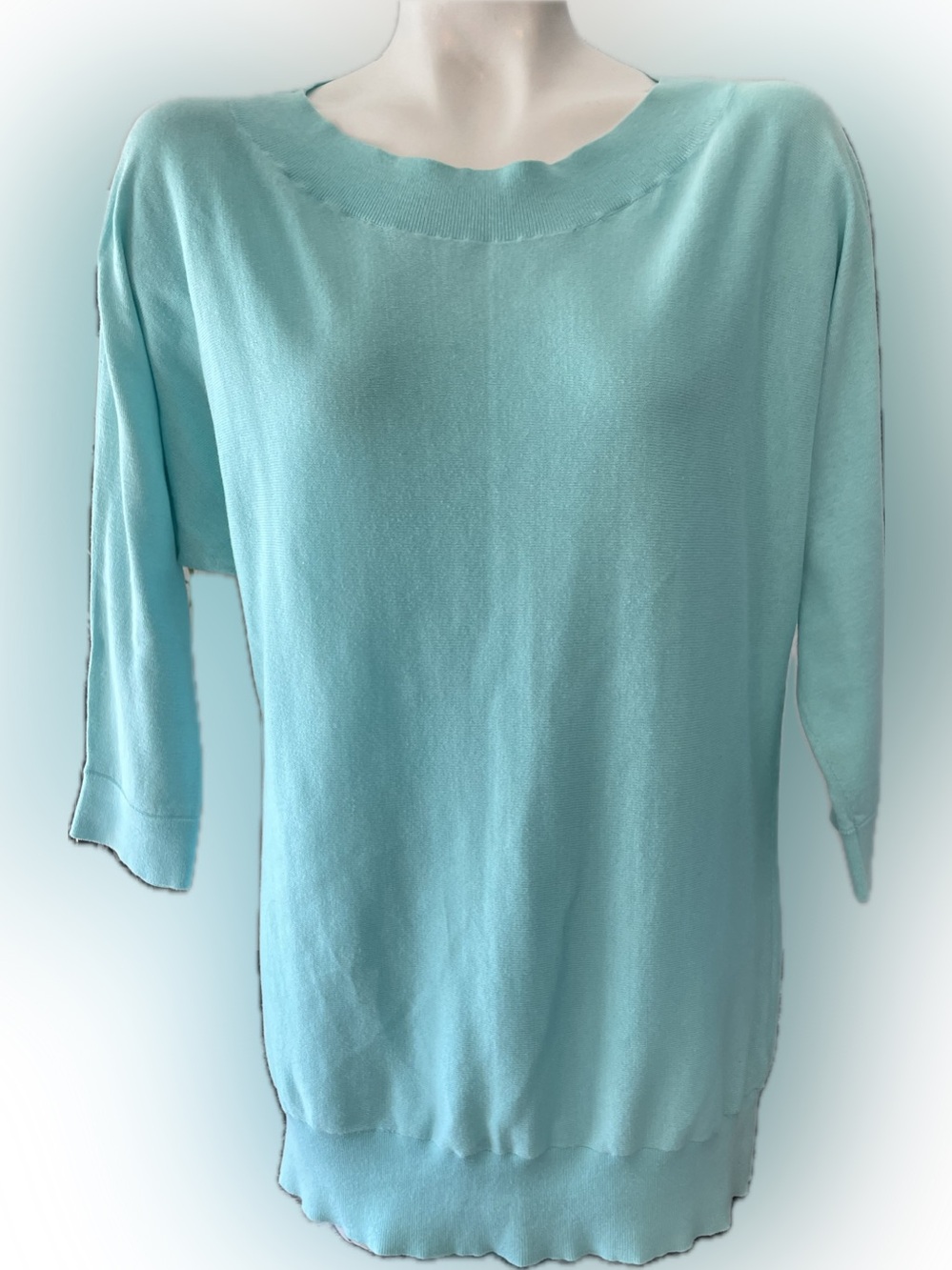 Repeat Women's Cotton Sweater in Blue Size Large Like New